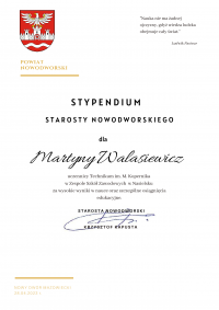 Stypendium dla Martyny Walasiewicz