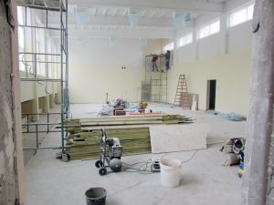 Sala gimnastyczna w trakcie remontu