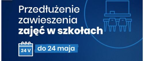 Grafika dot. przedłużenia zawieszenia zajęć w szkołach