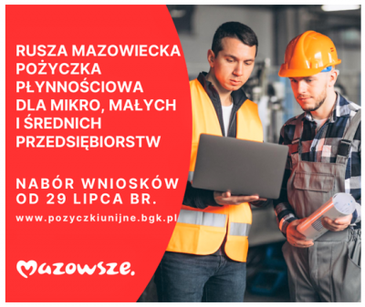 Mazowiecka Pożyczka Płynnościowa - nabór wniosków od 29 lipca