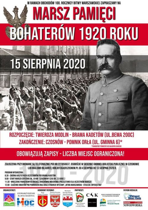 Plakat promujący Marsz Pamięci Bohaterów 1920 roku