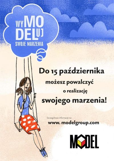 Plakat promujący konkurs "WyMODELuj Swoje Marzenia"
