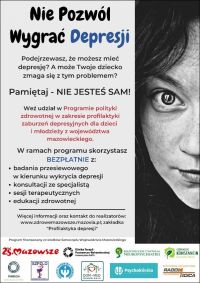 plakat promujący kampanię o depresji
