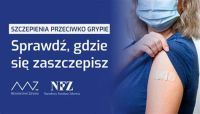 plakat sprawdź gdzie się zaszczepisz przeciw grypie