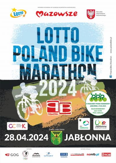 Plakat z napisem Lotto Polad Bike Marathon 2024