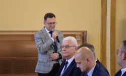 starostowie z województwa mazowieckiego przedstawiają się zaproszonym gościom