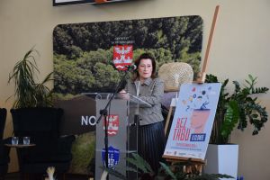 Starosta Nowodworski przemawia podczas wydarzenia