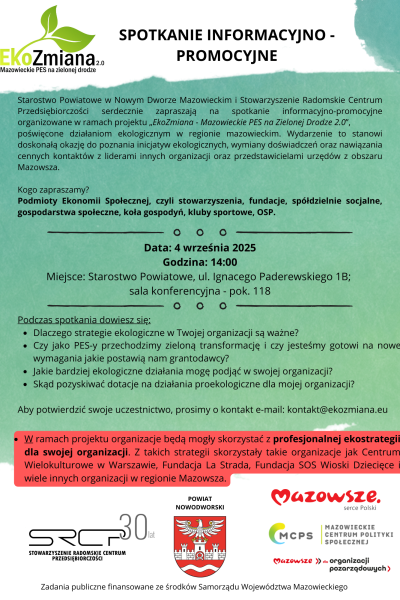 plakat informujący o spotkaniu