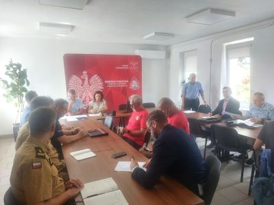 posiedzenie Powiatowego Zespołu Zarządzania Kryzysowego