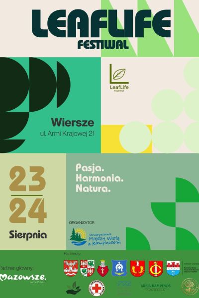 plakat promujący wydarzenie LeafLife Festival