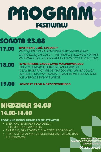 plakat promujący wydarzenie LeafLife Festival, program wydarzenia