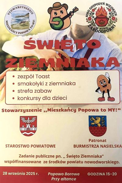 plakat promujący wydarzenie Święto Ziemniaka