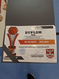 Dyplom za zajęcie I miejsca w zawodach