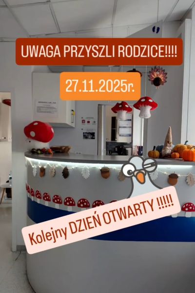 oddział położniczo-noworodkowy, napis- informacja o dniu otwartym
