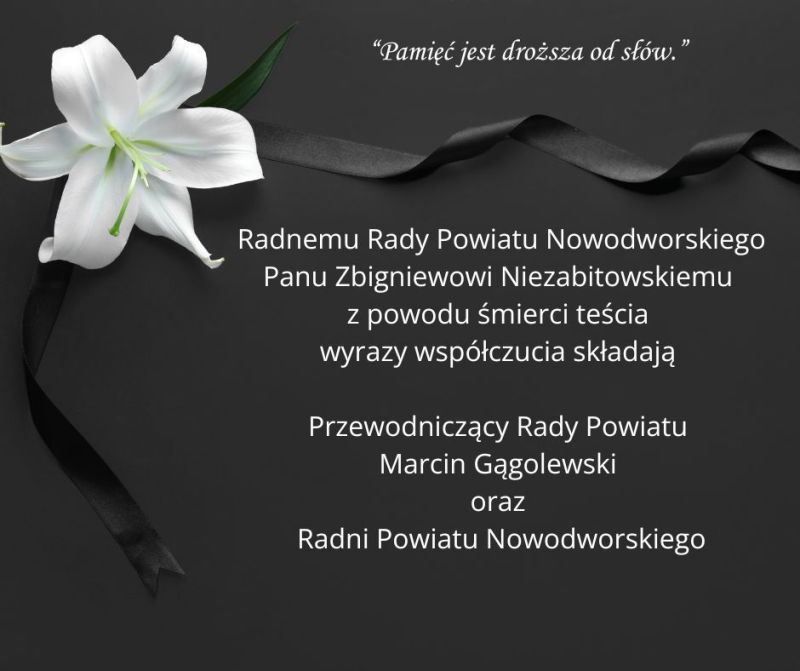 Grafika z kondolencjami