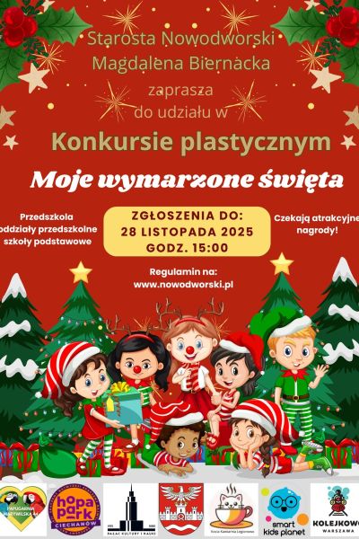 plakat promujący konkurs plastyczny- Moje wymarzone Święta