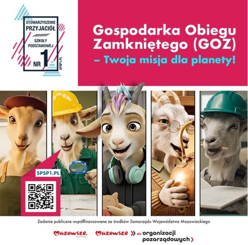 Grafika promująca projekt pn. "Zamknięty Obieg - Otwarte Umysły"