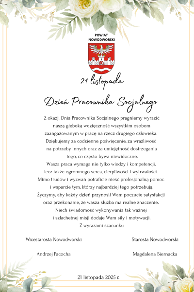 grafika- życzenia z okazji Dnia Pracownika Socjalnego