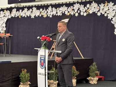 Wicestarosta Nowodworski Andrzej Pacocha w trakcie przemowy