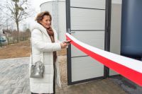 przecięcie wstęgi przez Starostę Nowodworskiego