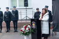 Starosta Nowodworski Magdalena Biernacka podczas przemowy