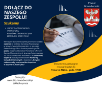 Grafika informująca o naborze na wolne stanowisko urzędnicze