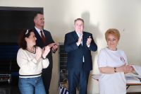 uczestnicy III Turnieju Tenisa Stołowego dla Seniorów