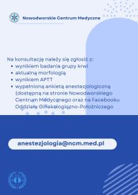 Grafika informująca o konsultacji anestezjologicznej