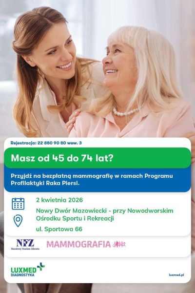 Grafika informująca o badaniu mammograficznym