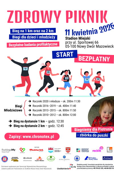 plakat promujący wydarzenie - zdrowy piknik