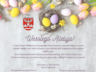 życzenia wielkanocne w imieniu Rady Powiatu