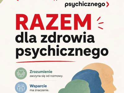 plakat promujący zadanie Razem dla zdrowia psychicznego