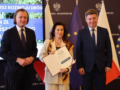 Starosta Nowodworski z Wojewodą Mazowieckim i Szefem Kancelarii Prezesa Rady Ministrów