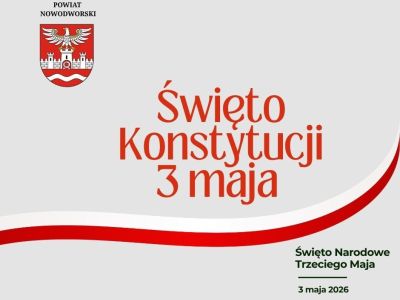 plakat informujący o Święcie Konstytucji 3 Maja