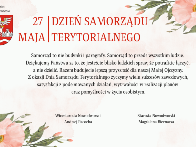 życzenia z okazji Dnia Samorządu Terytorialnego