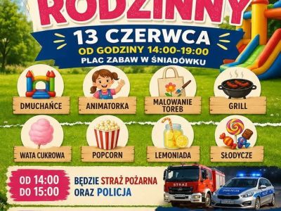 plakat promujący Piknik Rodzinny