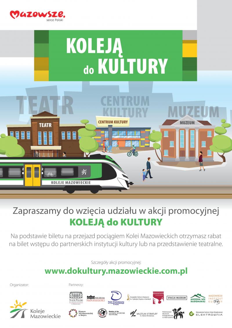 plakat akcji "Koleją z Kulturą"