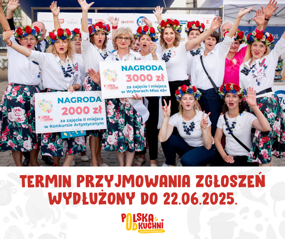 zdjęcie grupowe, panie z KGW trzymają nagrody, informacja o konkursie