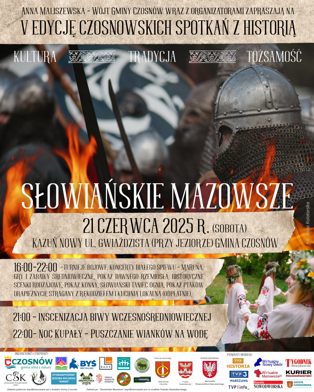Plakat informujący o wydarzeniu ,,Słowiańskie Mazowsze''