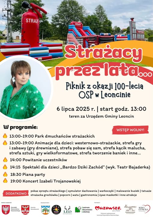 plakat informujący o wydarzeniu strażacy przez lata
