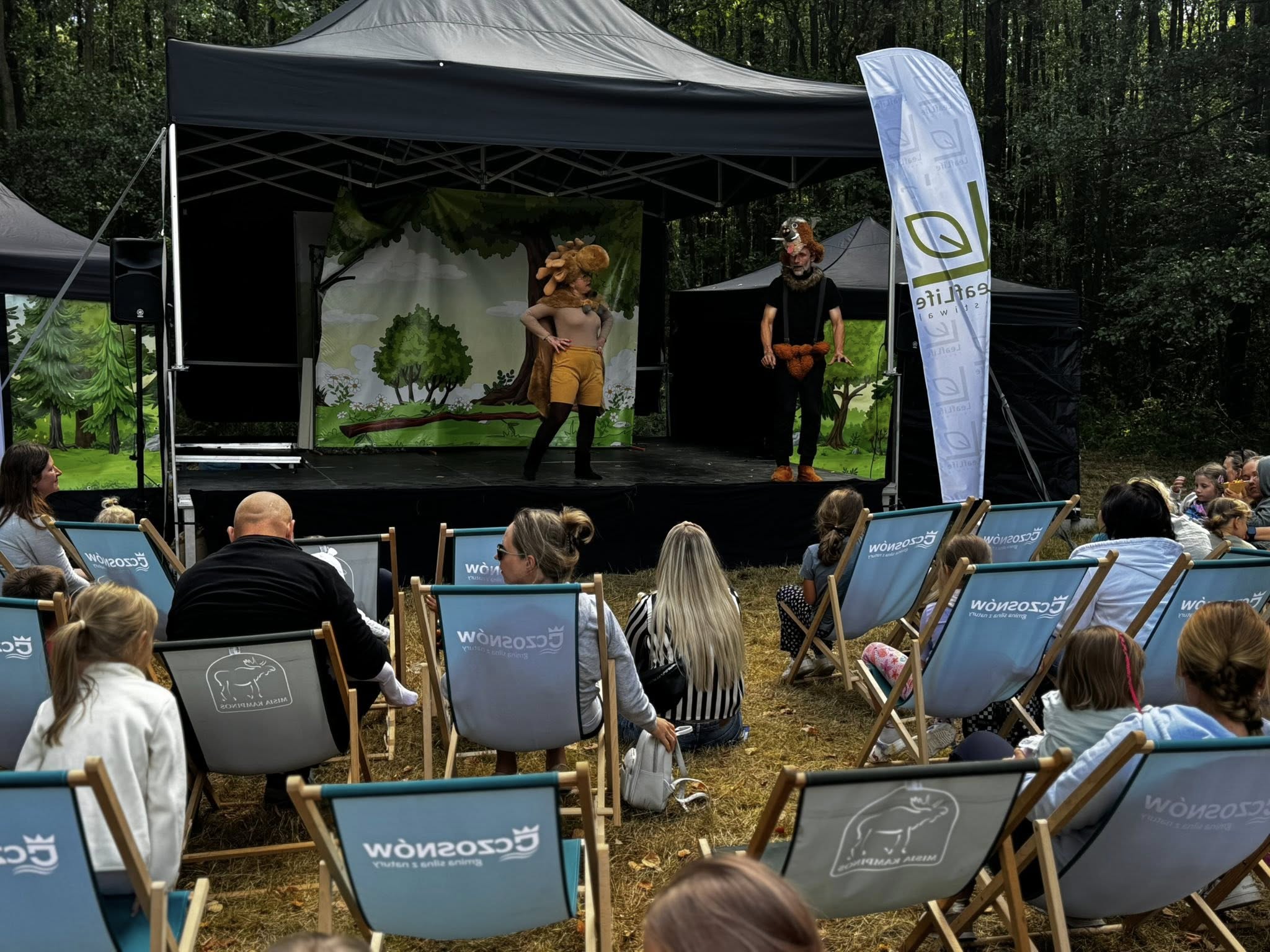 LeafLife Festival, widok na scenę i animacje