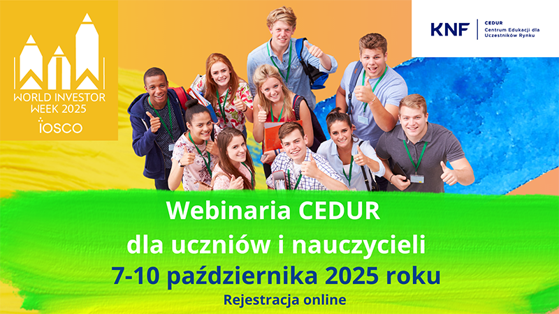 plakat informujący o bezpłatnych webinariach