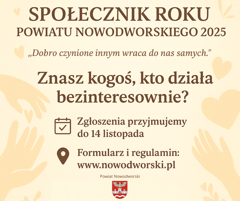 SPOŁECZNIK ROKU POWIATU NOWODWORSKIEGO