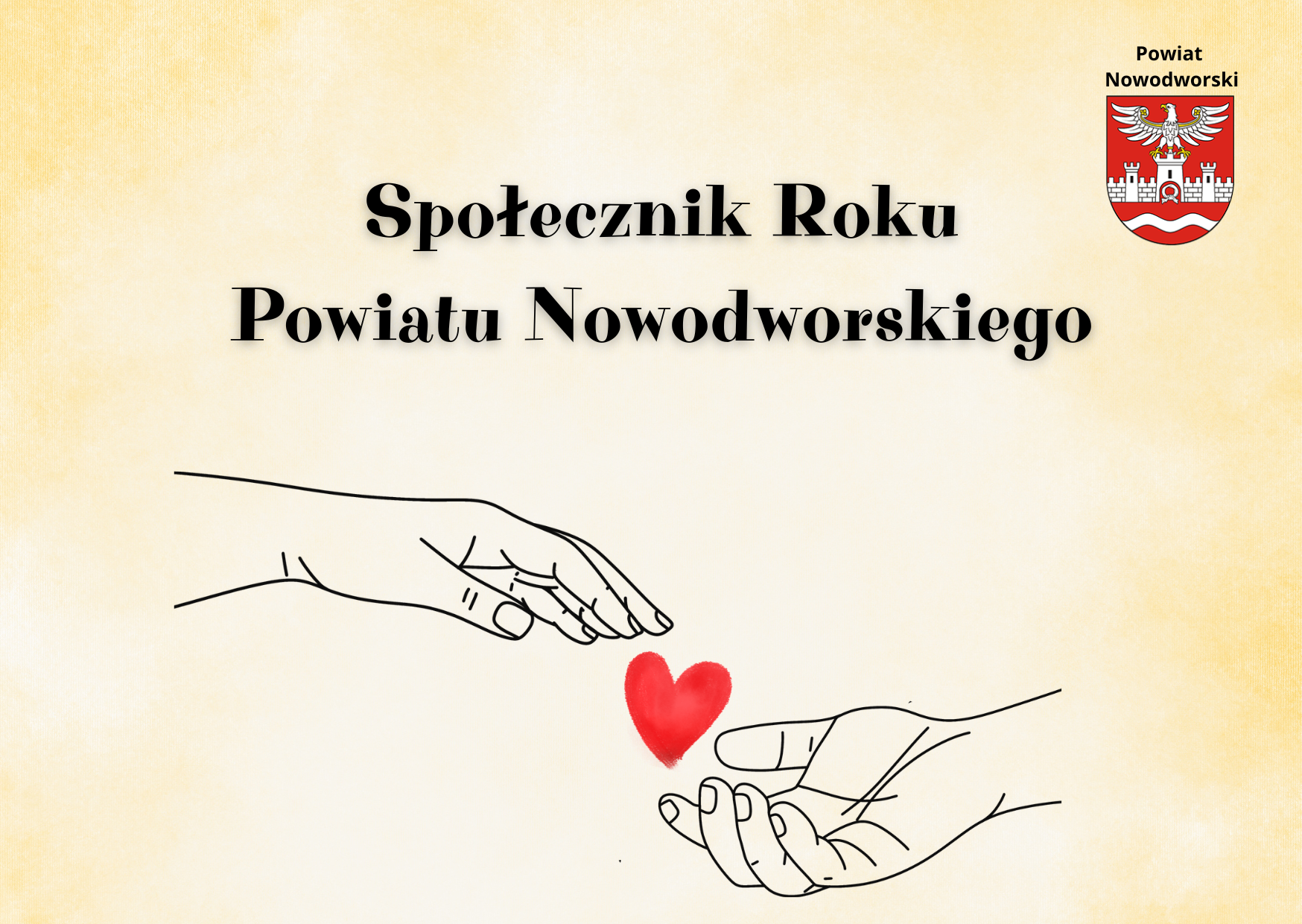 grafika dotycząca Społecznika Roku Powiatu Nowodworskiego