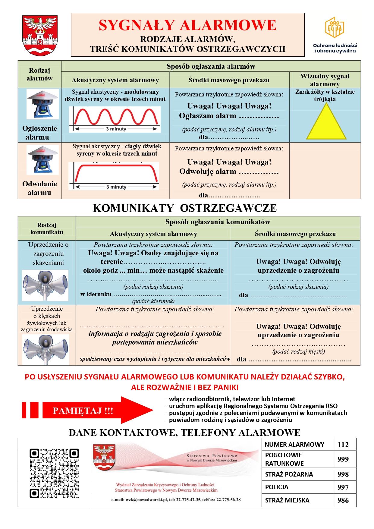 Sygnały alarmowe i komunikaty ostrzegawcze - warto wiedzieć!