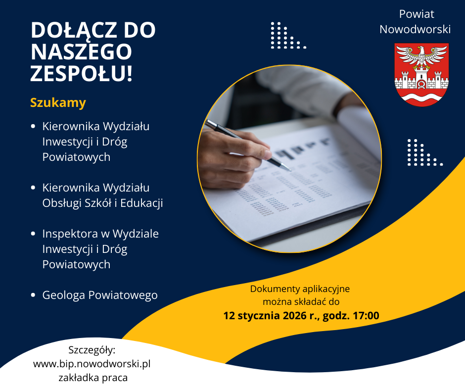 Aktualne nabory do pracy w Starostwie Powiatowym