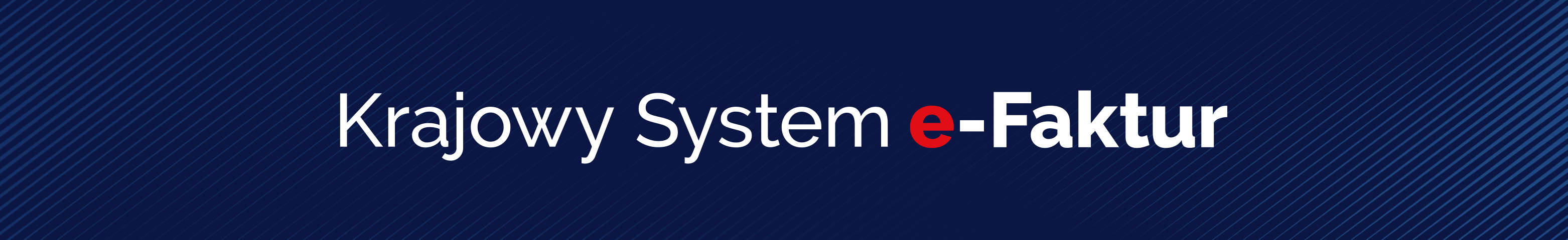 Napis Krajowy System e-Faktur na granatowym tle