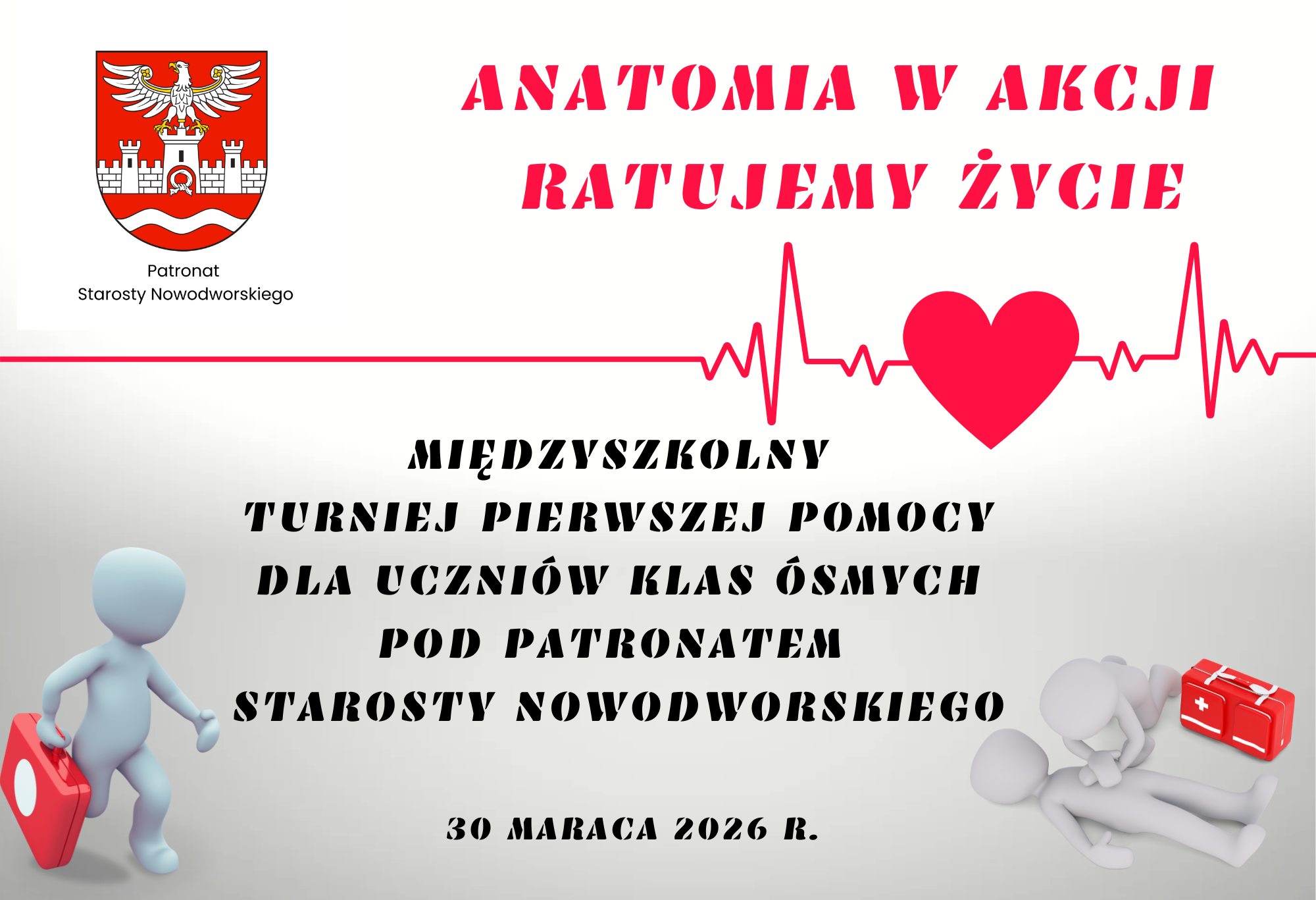 plakat promujący wydarzenie - anatomia w akcji ratujemy życie