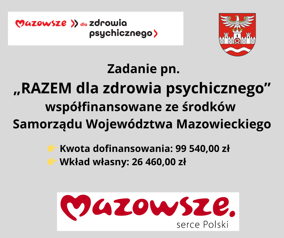 plakat informujący o przyznaniu dofinansowania