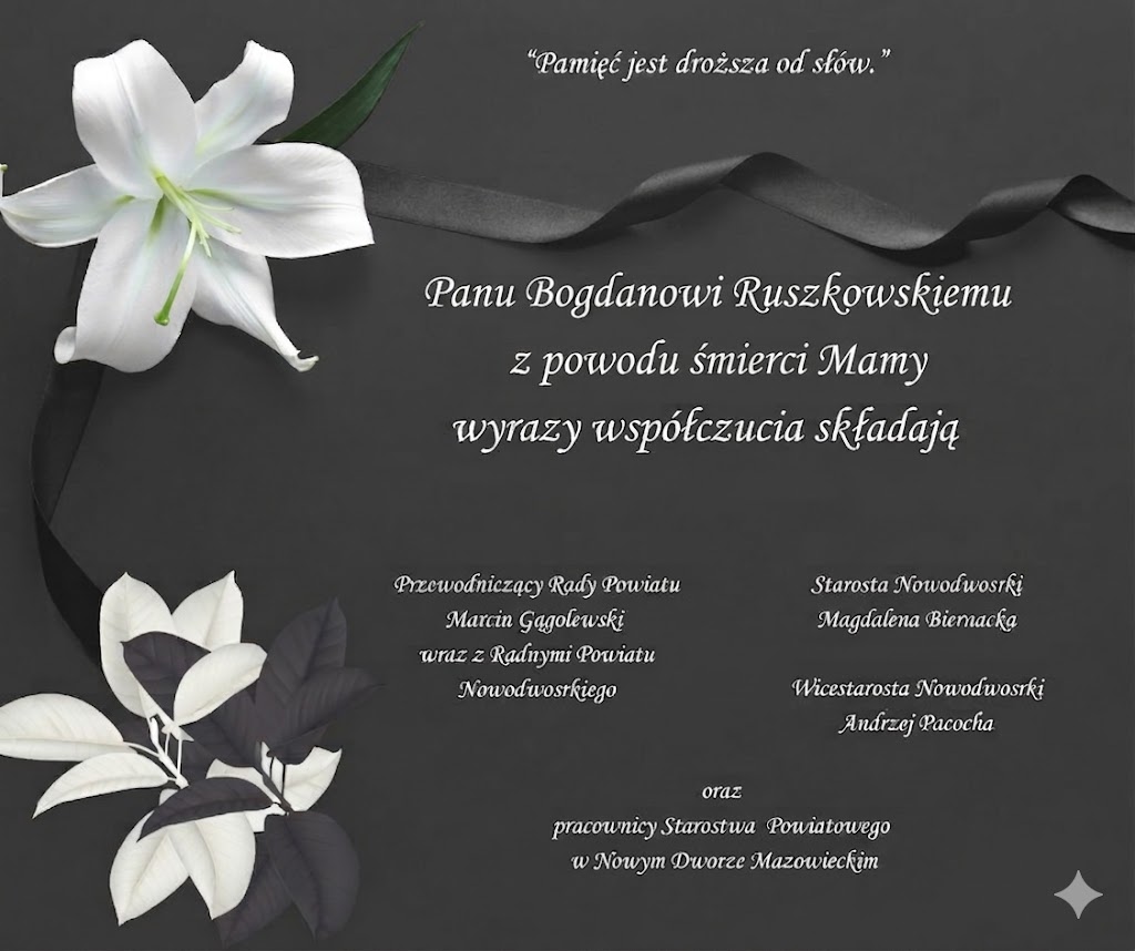 Treść kondolencji